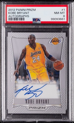 Kobe Bryant #1 card from 2012 Panini Prizm Autographs