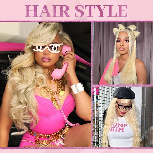 613 13x6 Lace Front Wig Human Hair 28 Inch 200 Density Blonde Wig Human Hair ... - Bild 4 von 7