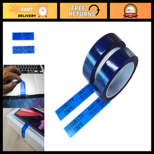 2 Rolls Blue Tamper Evident Security Tape - 1" x 50 Yards, No Residue, Void Open