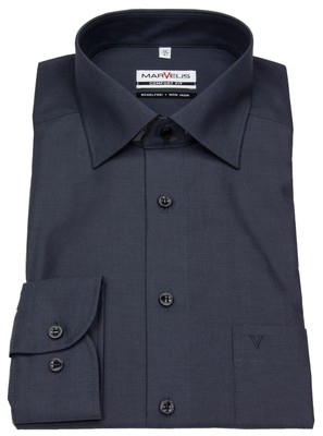 Marvelis Hemd Comfort Fit Chambray anthrazit