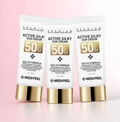 MEDI PEEL Active Silky Sun Cream SPF50+PA+++ 50mlx3 Waterproof Sun Block K-Korea