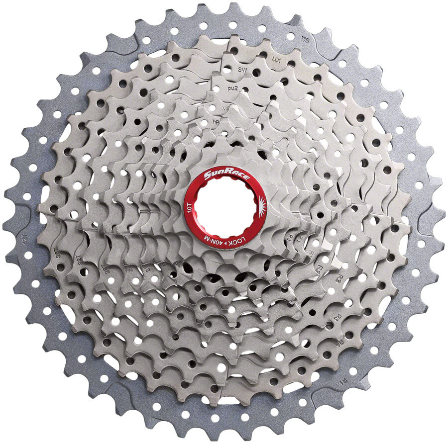 Кассета SunRace MX9X - 11-ступенчатая 10-42t Серебристый металлик для корпуса XD Driver 21990₽