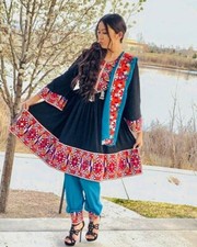 Embroidery Afghani dress for girl - Afghani style dress - Afghani dress for girl
