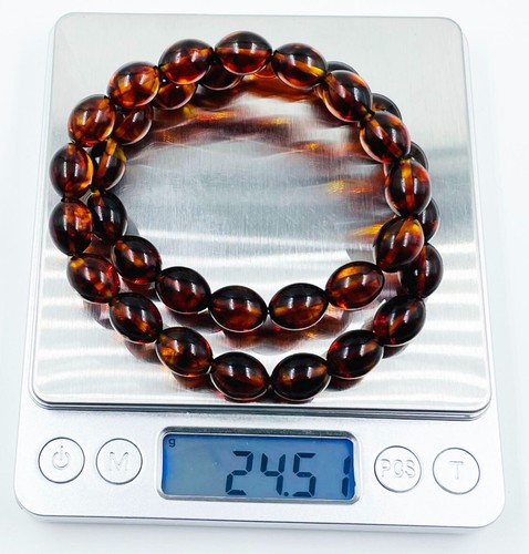 Amber Necklace Natural Baltic Amber Bead Necklace Gemstone Jewelry pressed - Picture 8 of 9