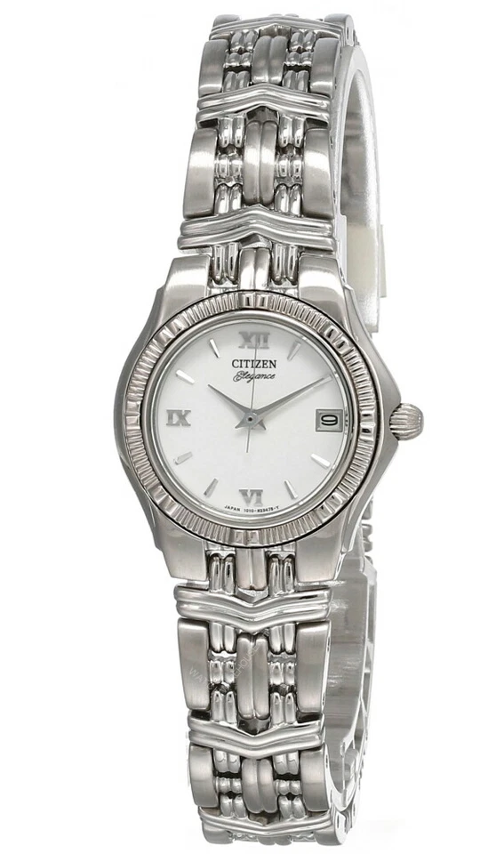 Nuevo reloj para mujer Citizen Elegance esfera blanca SS EU0230-50A