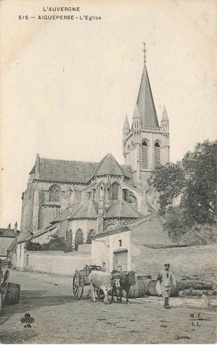 63 AIGUEPERSE #31965 Church Ox Cart