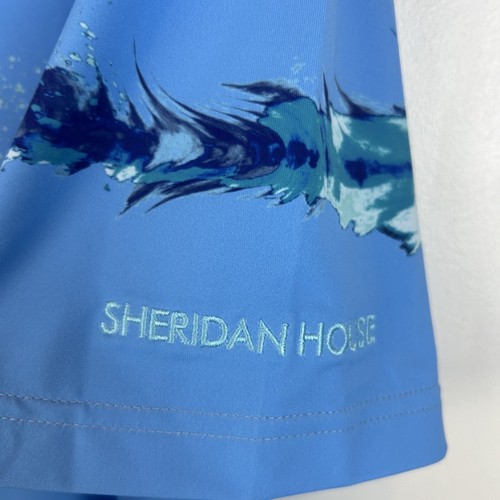 Scales Men Polo M Blue Fishing Outdoors Golf Nautical Casual Vacation Ocean Read - Picture 10 of 11