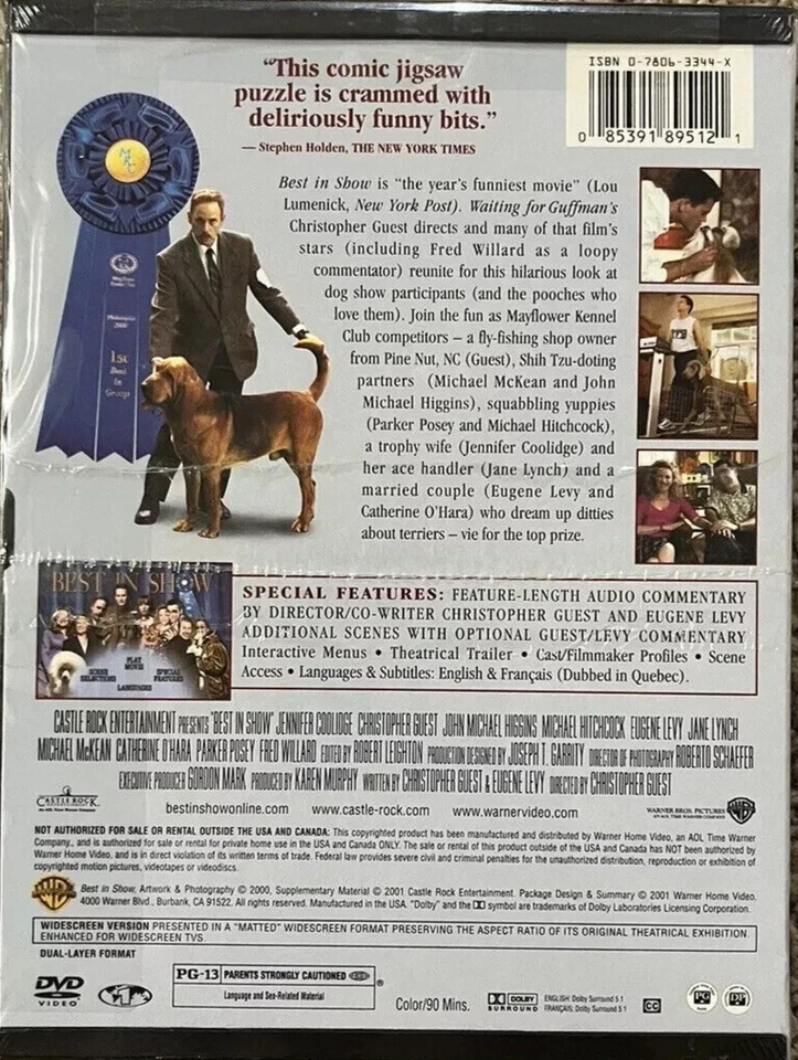 Best in Show (DVD, 2000) Jennifer Coolidge, Christopher Guest - Brand New!!! - Image 2 of 2