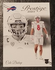 2024 Panini Prestige Cole Bishop Rookie Card Buffalo Bills/Utah Utes No. 384