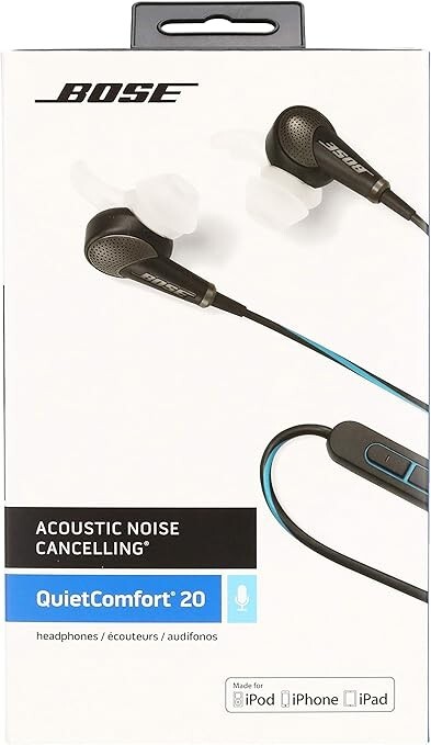 2個セット 新品 Bose QuietComfort 20 アップル ブラック Bose QuietComfort 20 Noise Cancelling In-ear headphones