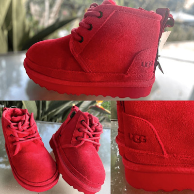 UGG Neumel II Toddler Shearling Chukka Winter Boot Red Size 9 NEW