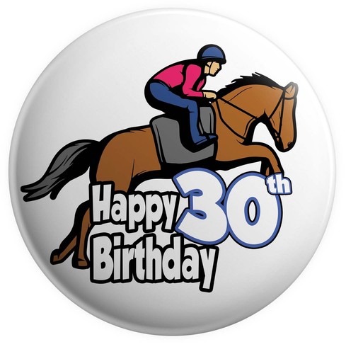 Horse Riding Birthday Badge 75mm 7th 10th 13th 16th 18th 21st 25th ALL AGES - Picture 8 of 9