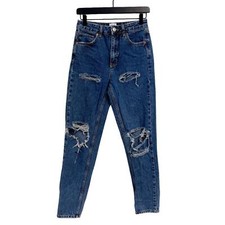 BDG Urban Outfitters  Mom High Rise Distressed Jeans Blue  26 26x32 