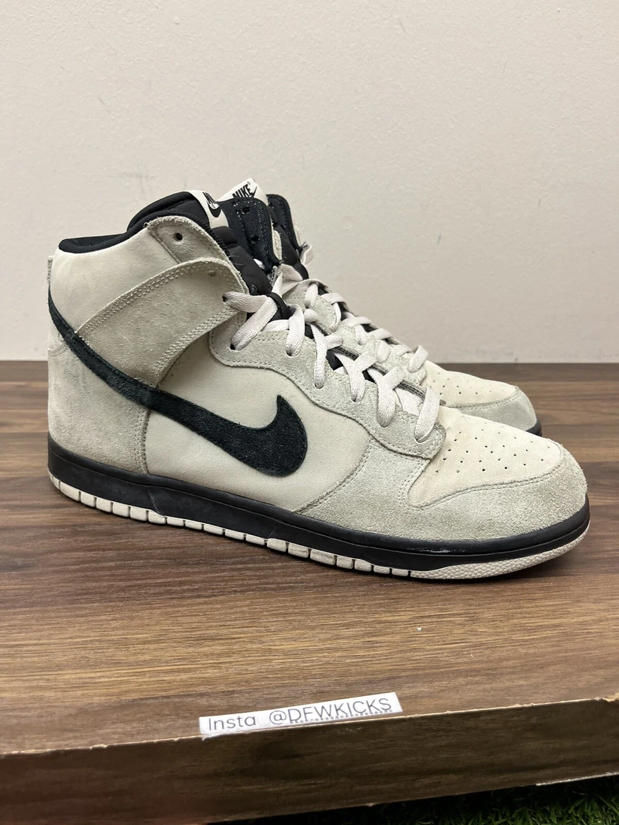 Nike Dunk High Light Bone Black Size 13 Sneakers Shoes 904233 002