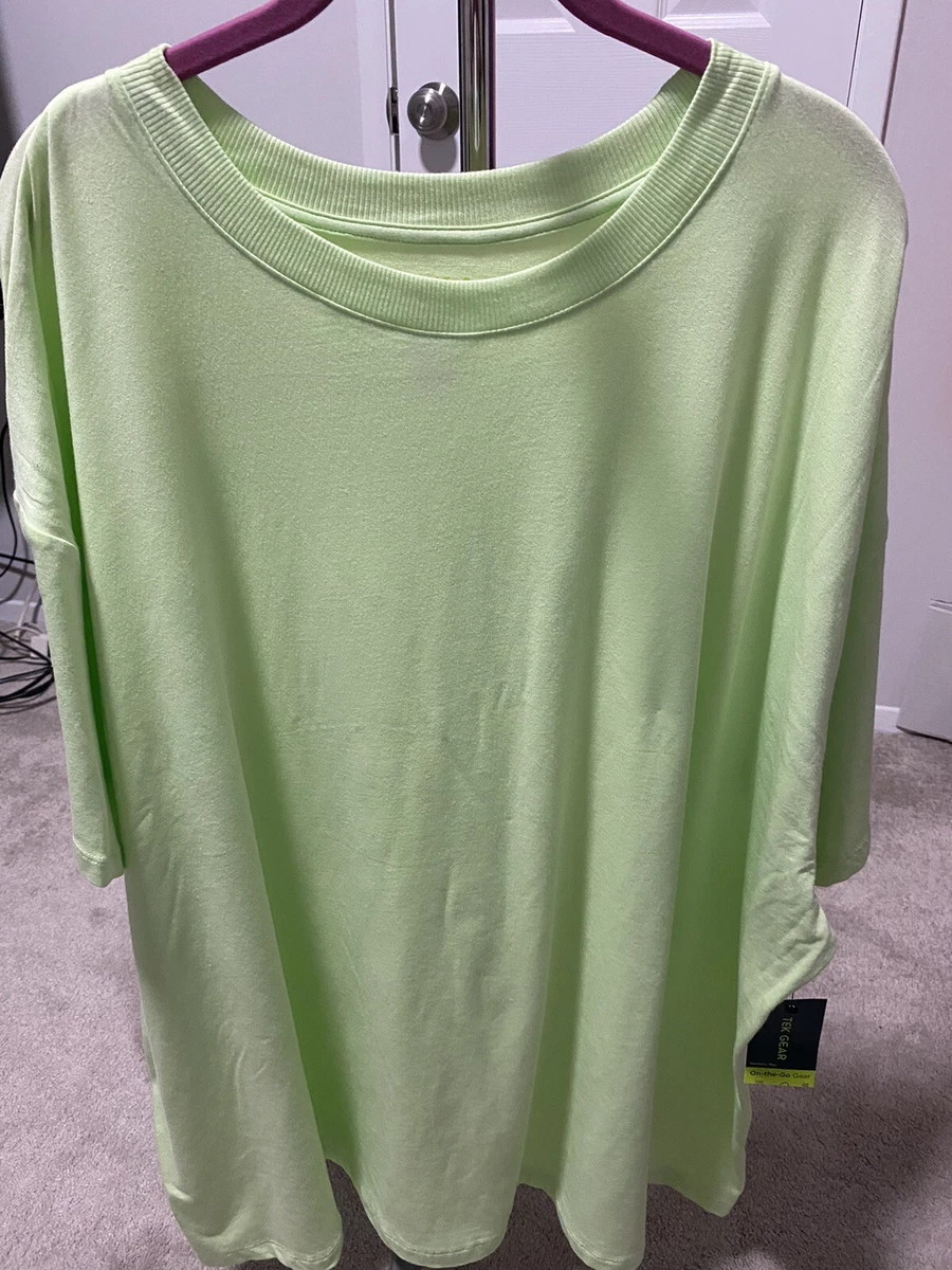 Tek Gear On the Go Gear Women's 3X Lime Green ss Athletic Tee