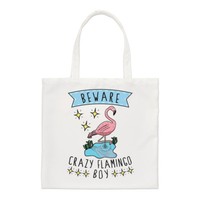 Beware VerrüCkt Flamingo Junge Regular Tragetasche Lustig Tier Schulter Shopper