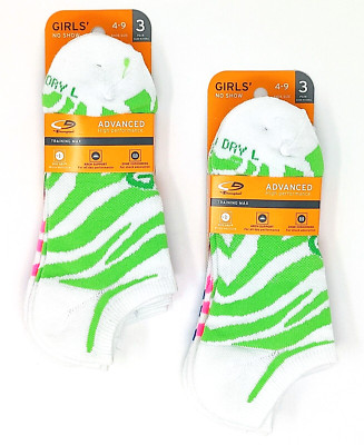 Champion Socks No Show Training Max  6 Pair Girls' Size 4-9  NEW