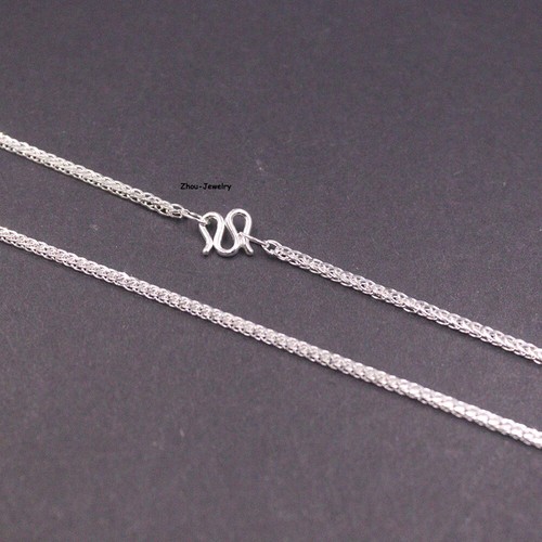 Reines S999 Feinsilber 999 Kette 1,3 mm Weizen Gliederkette 4-5 g 19,7 Zoll - Bild 2 von 9