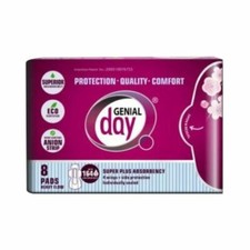 Super Absorbent Heavy Flow Pads 8 Count By Genial Day