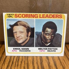 1978 Topps #334 1977 Scoring  Leaders Walter Payton Chicago Bears  Ex+