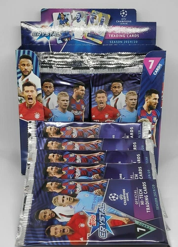 2019 Topps CRYSTAL Champions 24 Pack Hobby Box Messi, Mbappé, Haaland Rookie RC