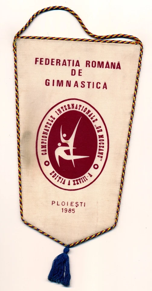 Nadia Comaneci Medalla de Oro Olímpica Rumania Juego de Postales Bandera Equipo Banderín Foto 4 de 4