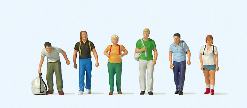 Preiser 10725 Viajero Con Mochila Paquete De Figuras HO NUEVO