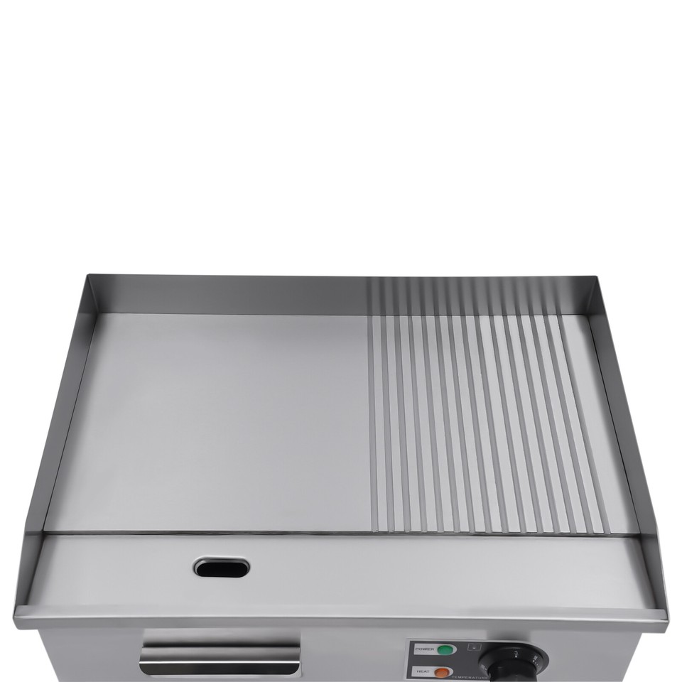 22 Inch Commercial Electric Griddle Flat Top Grill Hot Plate BBQ Grill