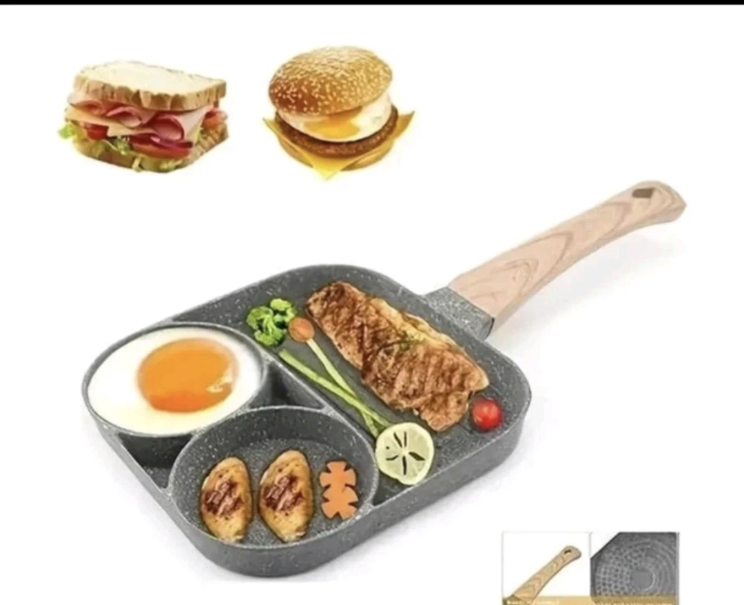 NEW STEAK AND EGG PAN Wood Handle NIB