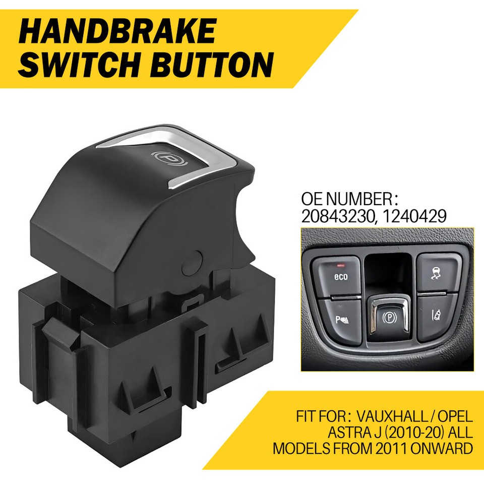 Parking Hand Brake Button Switch Black 20843230 Fit 20102020 Vauxhall