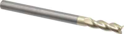 Accupro 3/16'', 5/8'' LOC, 3/16'' Shank, 2-1/2'' OAL, 3 Flute, Solid Carbide Squa...