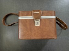 Brown Faux Leather Camera Case With Strap