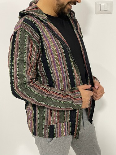 Unisex Rayas Tejido Suéter Primavera Chaqueta Otoño Retro Hip Hop Pullovers Poncho - Imagen 3 de 11