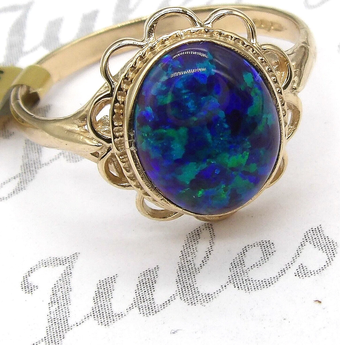 9 carat deals gold opal ring