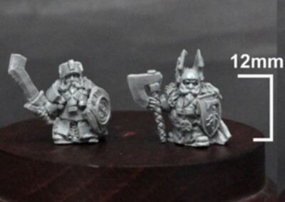 Scibor Miniatures 15mm 1/100 Scale Wargaming Dwarven Dwarf Lords + Axe Resin