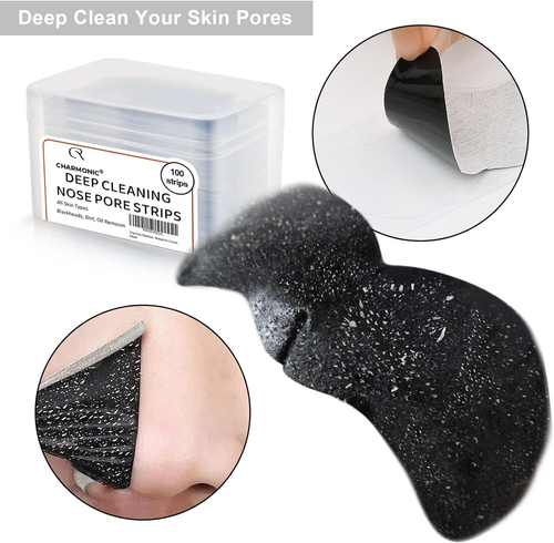 Blackhead Remover Pore Strips, Black Head Remover for Face, Natural Charcoal Nos - Picture 2 of 7