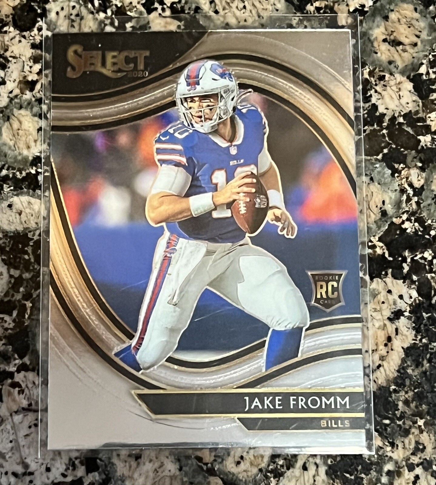 Jake Fromm 2020 Panini Select Rookie Field Level Silver Prizm No. 349 Bills