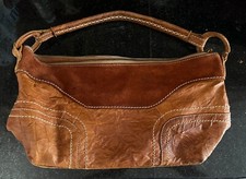 Rabeanco Purse Leather Suede Brown Hobo Handbag Zip Rare Perfect Cond Gorgeous