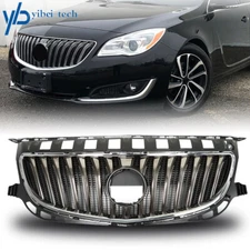 For Buick Regal 2015-2017 Front Bumper Upper Grille Assembly Chrome Black Grill