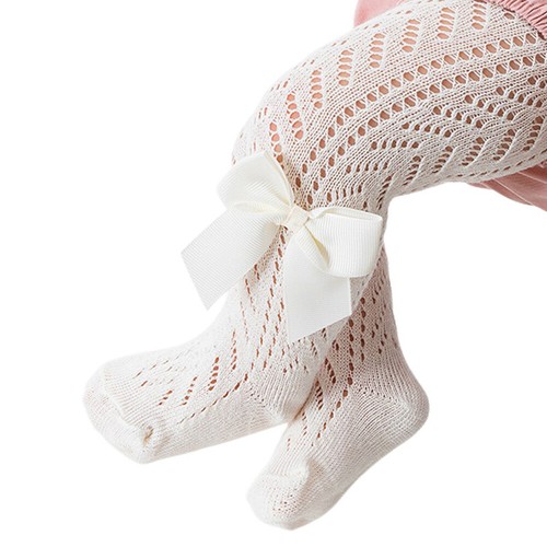Child Girl Solid Breathable Mesh Pantyhose Baby Cotton Summer Hosiery Tights - Picture 9 of 20