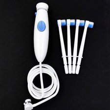 1x Oral Hygiene Plastic Handle 4x Brush Tips For Waterpik Flosser WP-100 WP900