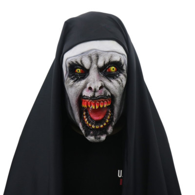 The Nun Full Head Cosplay Horror Movie Mask Valak Conjuring Scary Halloween 2022
