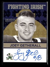 2003-09 TK Legacy Notre Dame Fighting Irish Joey Getherall Auto Autograph RP355