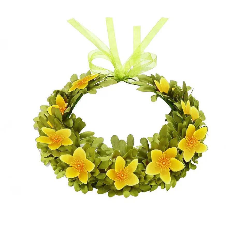 Guirnalda Floral Tocado Niños Adultos Hawaiano Playa Diademas Elásticas Pieza para el Pelo Foto 4 de 4