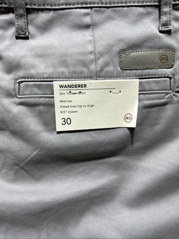 AG Adriano Goldschmied The Wanderer 8.5” Trouser Short Size 30 NWT Ocean Breeze - Image 3 of 4