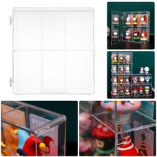 6 Grids Clear Display Case for Figures Acrylic Storage Organizers Box Showcase