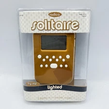 Radica Lighted Solitaire Handheld Electronic 2-In-1 Card Video Game New Sealed