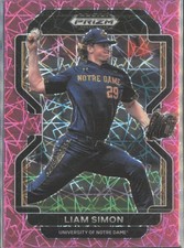 2022 Panini Prizm Draft Picks #PDP166 Liam Simon Neon Pink Velocity