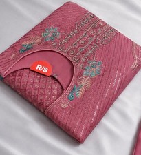 R/S Pink Embroidered Salwar Kameez Set Floral Women R/S Traditional Outfit