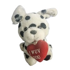 Russ - Dalmatian Dog Plush Stuffed Animal "I Wuv You" Heart Love Valentine's Day